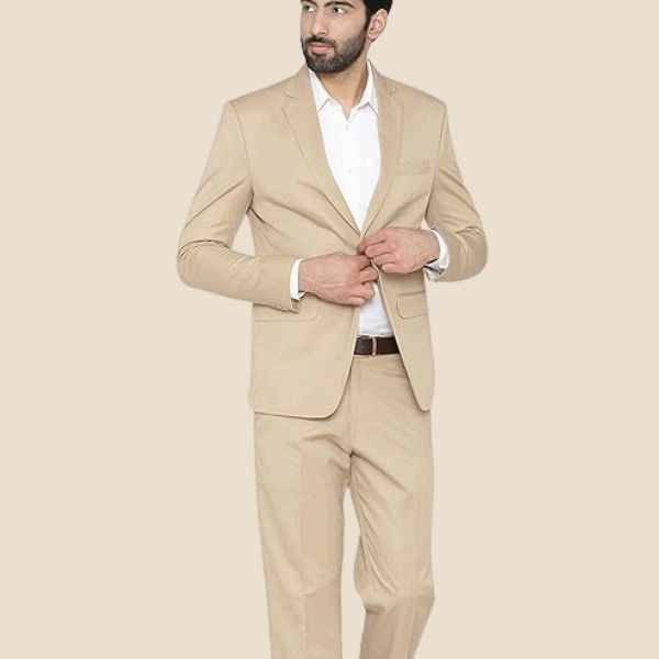 WINTAGE Men's Polyester Cotton and Evening 2 Pc Suit